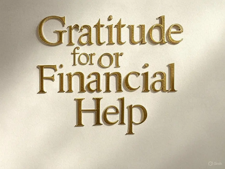 Gratitude for Financial Help