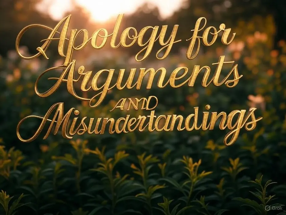 Apology for Arguments and Misunderstandings