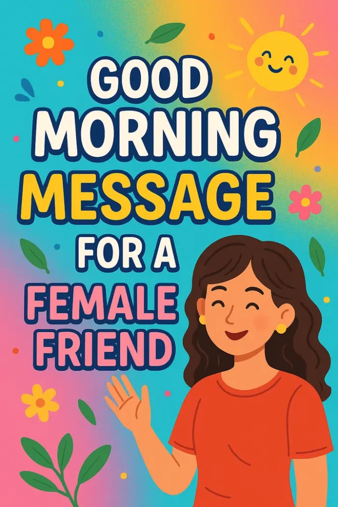 good morning messages for a female friend.
