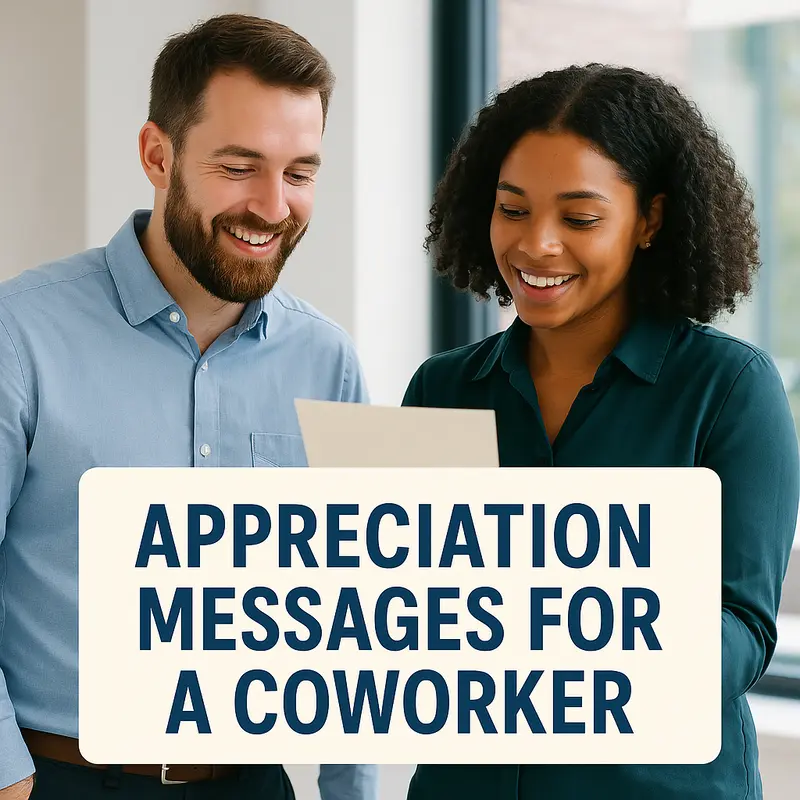 Appreciation Messages for a Coworker