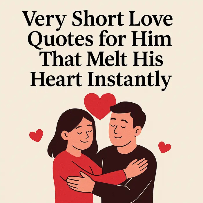 Cartoon couple hugging with hearts and love quote title