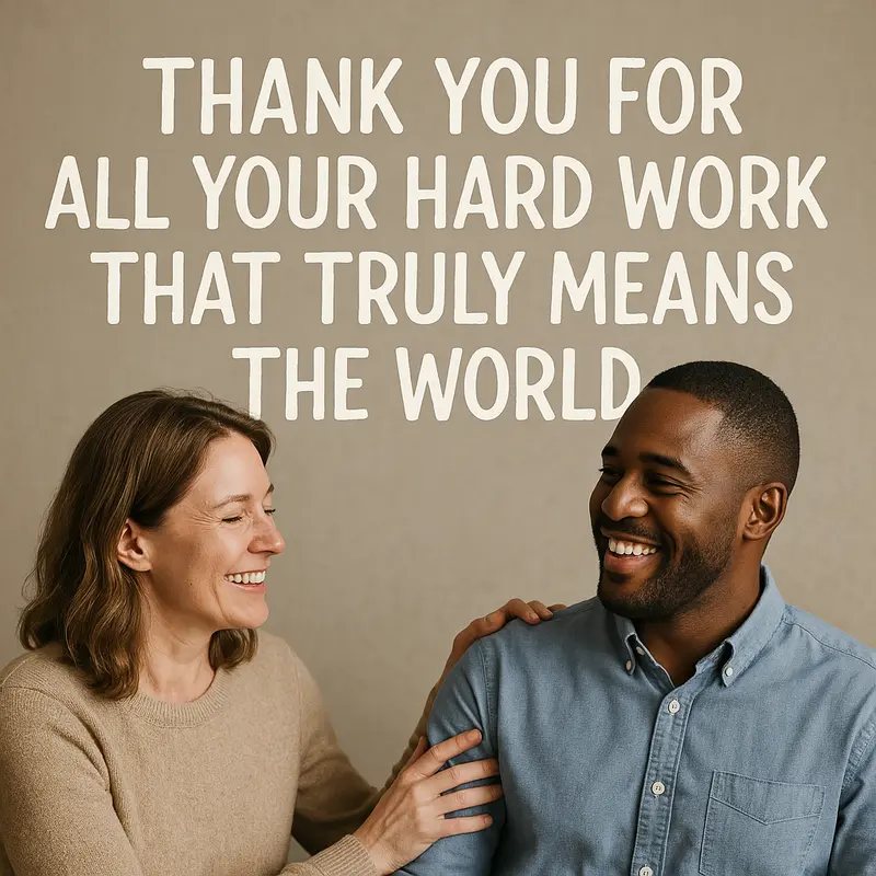 Thank You for All Your Hard Work That Truly Means the World