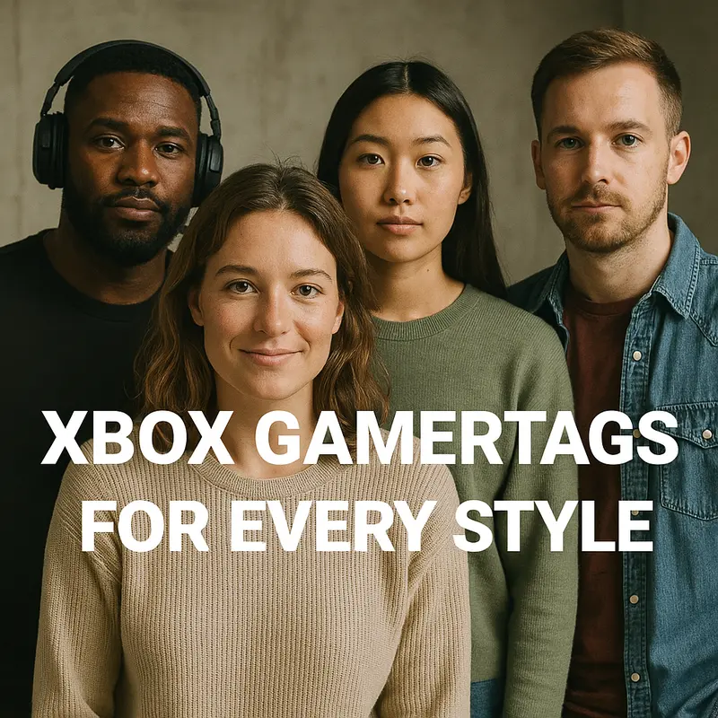 Diverse gamers showcasing Xbox Gamertags for every style in a realistic setting.