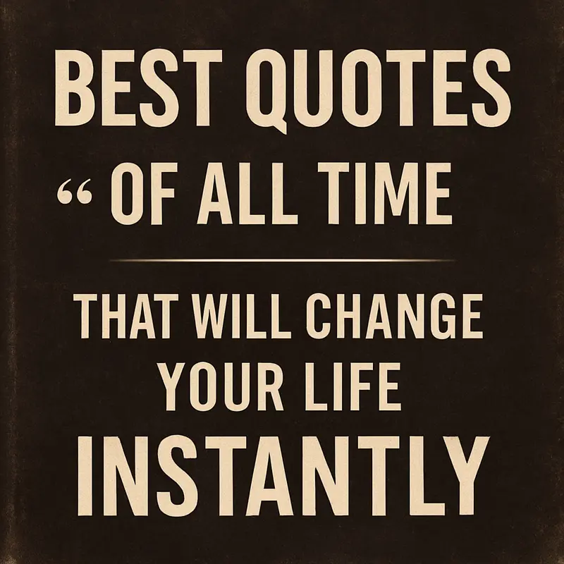 Bold serif quote title on vintage dark background
