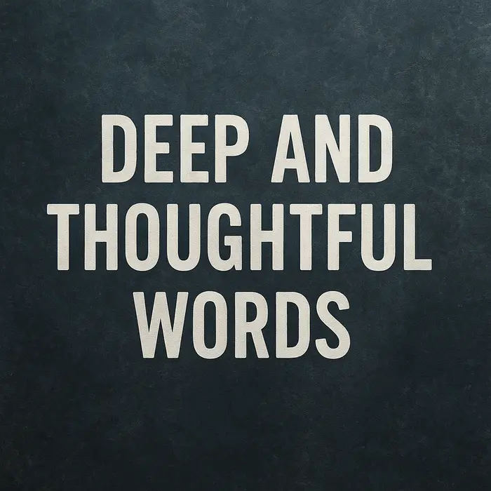 Deep and Thoughtful Words
