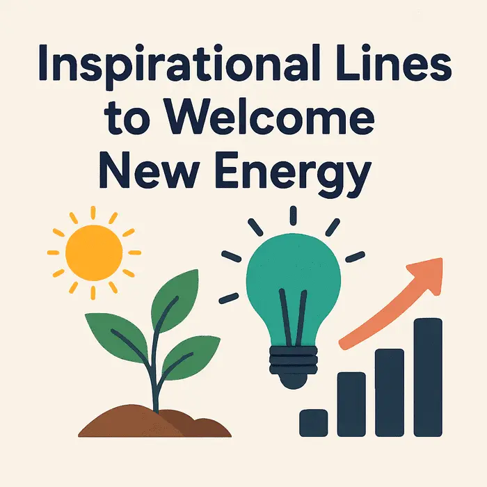 Inspirational Lines to Welcome New Energy