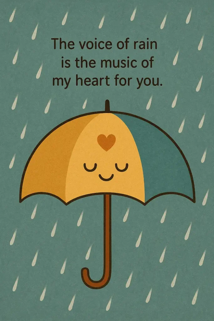 lovely message for her on rainy day