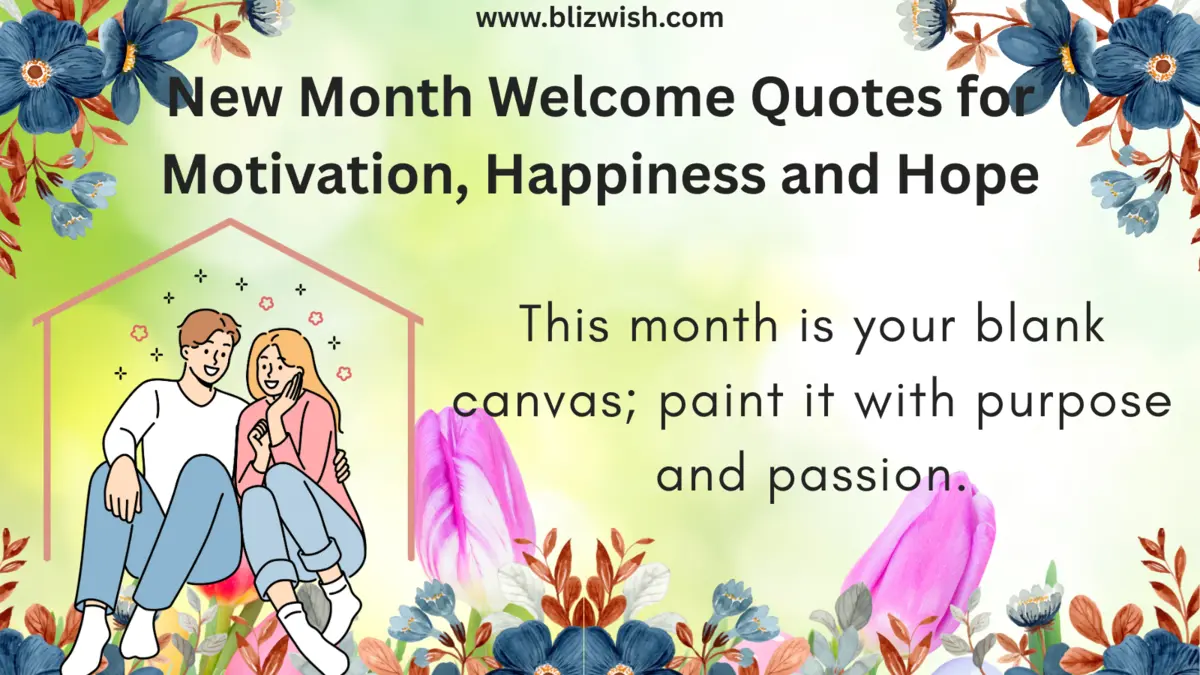 new month welcoming motivational quotes for inspiration, happiness and hope.