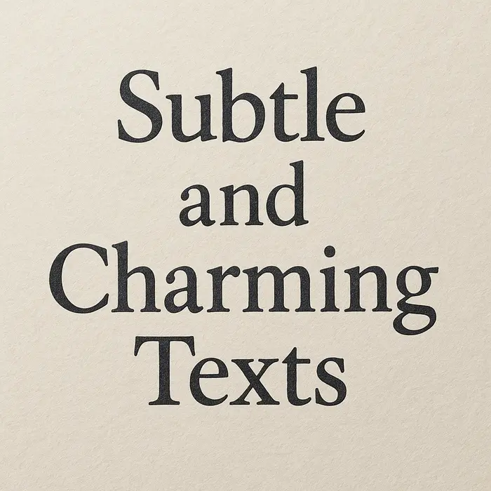Elegant serif text on textured paper