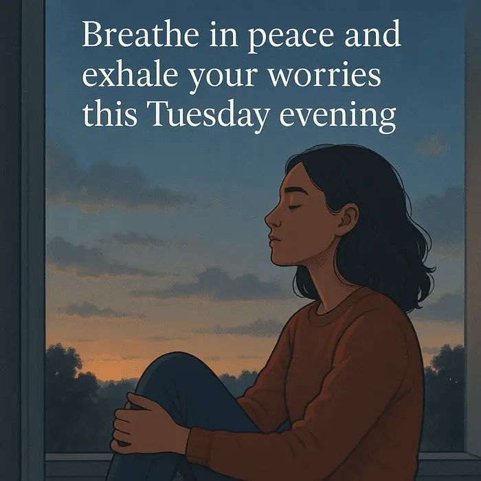Breathe in peace and exhale your worries this Tuesday evening
