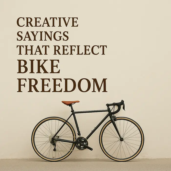 Creative Sayings That Reflect Bike Freedom