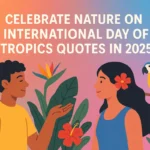 Celebrate Nature on International Day of Tropics Quotes 2025 with inspiring tropical nature graphic illustration