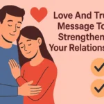 Ultra-realistic illustration of couple embracing with love and trust message