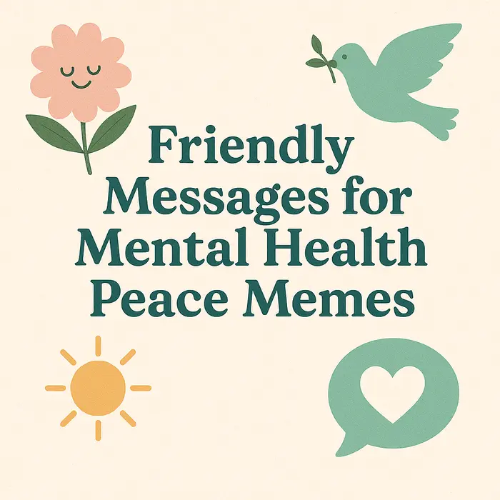 Friendly Messages for Mental Health Peace Memes