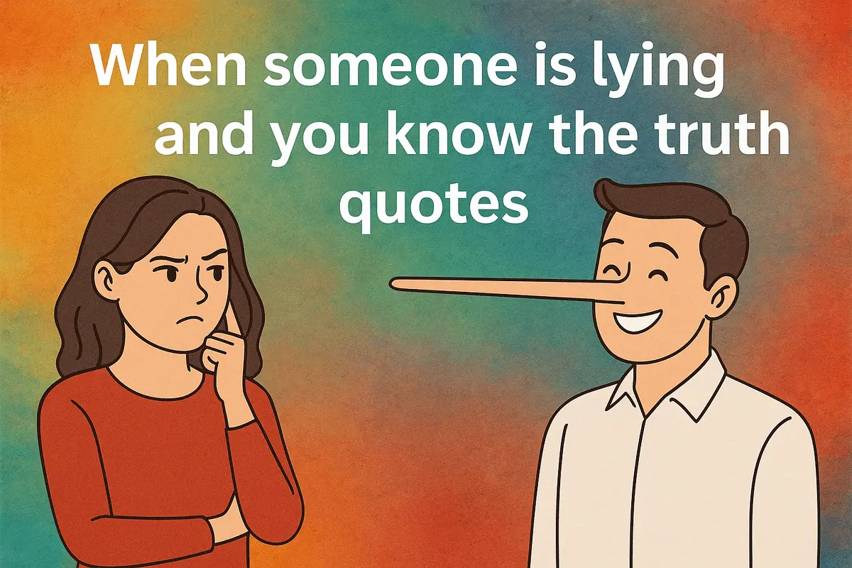 When someone is lying and you know the truth quotes illustrated feature image