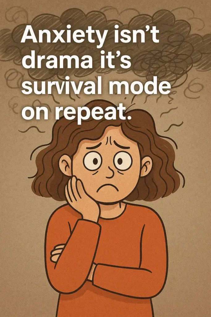 Anxiety isn’t drama it’s survival mode quote