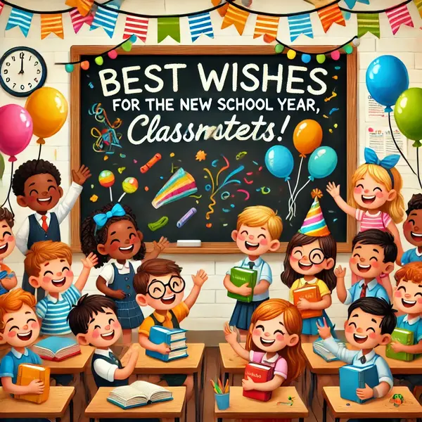 Best wishes for new school year for classmates