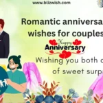 Romantic anniversary wishes for couples