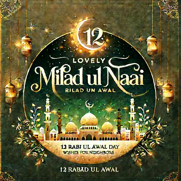 Lovely 12 Rabi ul Awal Day Wishes for Neighbors