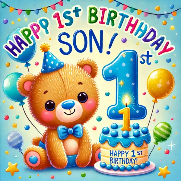 1st Birthday Wishes for Son