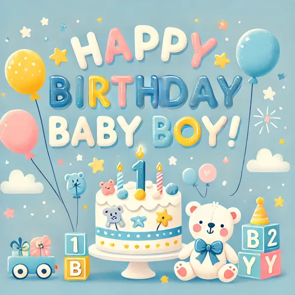 Cute Birthday Wishes for Baby Boy