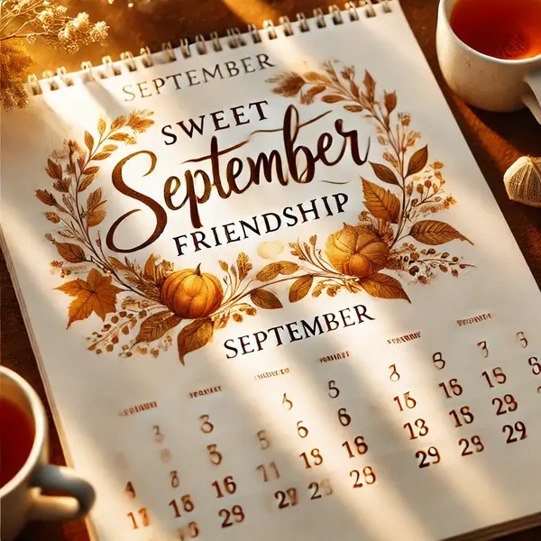 Sweet September Friendship Quotes for Calendars