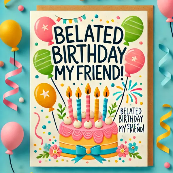 Belated Birthday Wishes for Friends