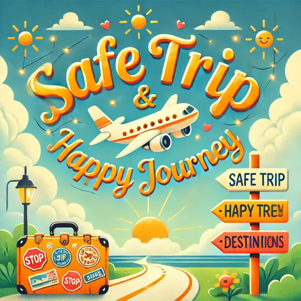 Safe trip happy journey wishes