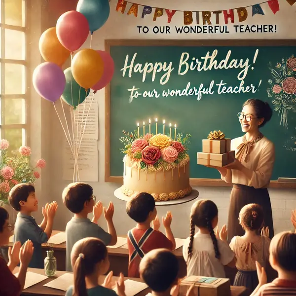 Uplifting birthday blessings for teacher
